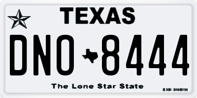 TX license plate DNO8444