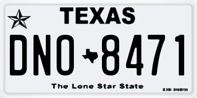 TX license plate DNO8471