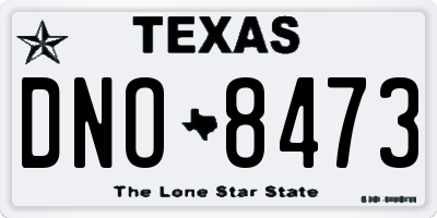 TX license plate DNO8473