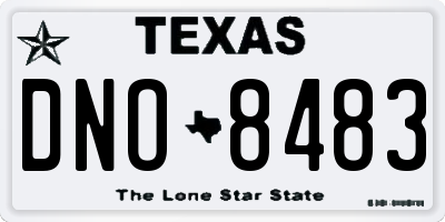 TX license plate DNO8483