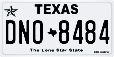 TX license plate DNO8484