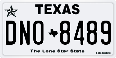 TX license plate DNO8489