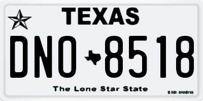 TX license plate DNO8518