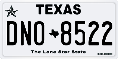 TX license plate DNO8522