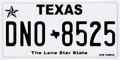TX license plate DNO8525