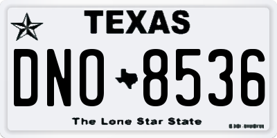 TX license plate DNO8536