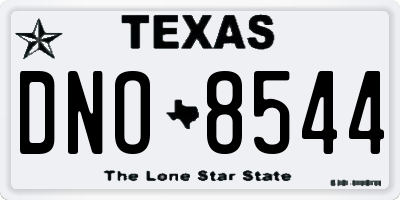 TX license plate DNO8544