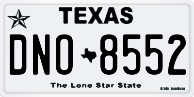 TX license plate DNO8552