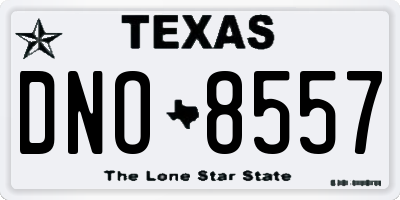 TX license plate DNO8557