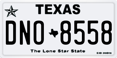 TX license plate DNO8558