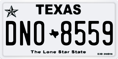 TX license plate DNO8559