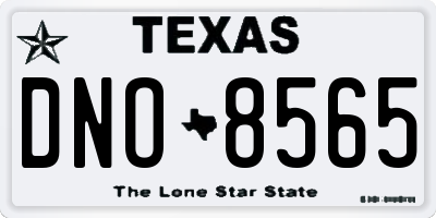 TX license plate DNO8565