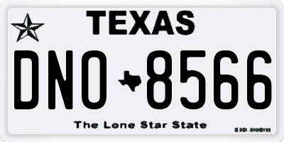 TX license plate DNO8566