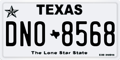 TX license plate DNO8568