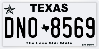 TX license plate DNO8569