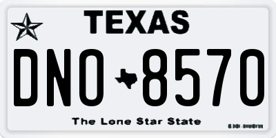 TX license plate DNO8570