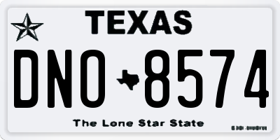 TX license plate DNO8574