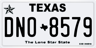TX license plate DNO8579