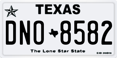 TX license plate DNO8582