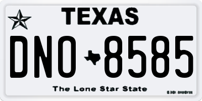 TX license plate DNO8585