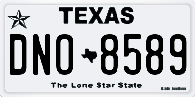 TX license plate DNO8589