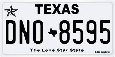 TX license plate DNO8595