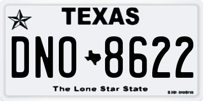 TX license plate DNO8622
