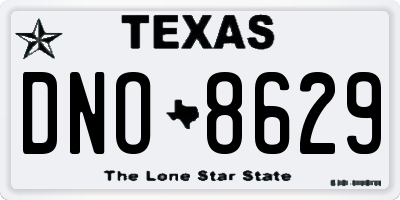 TX license plate DNO8629