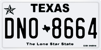 TX license plate DNO8664