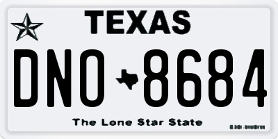 TX license plate DNO8684