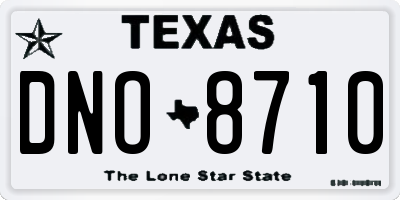 TX license plate DNO8710