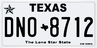 TX license plate DNO8712