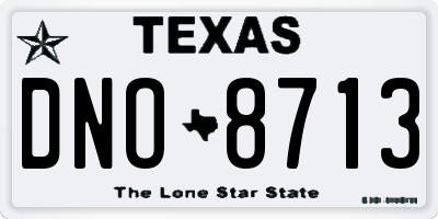 TX license plate DNO8713