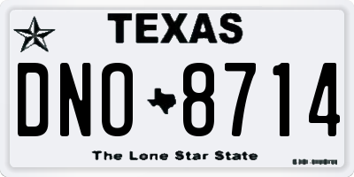 TX license plate DNO8714