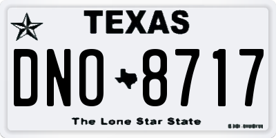 TX license plate DNO8717