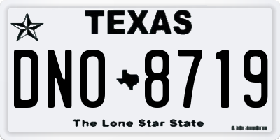 TX license plate DNO8719