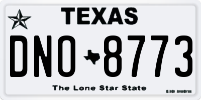 TX license plate DNO8773