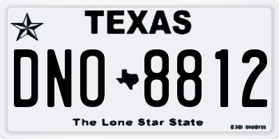 TX license plate DNO8812