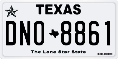 TX license plate DNO8861