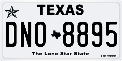 TX license plate DNO8895