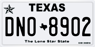 TX license plate DNO8902