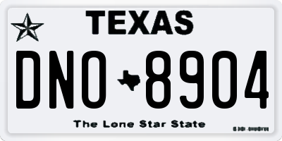 TX license plate DNO8904
