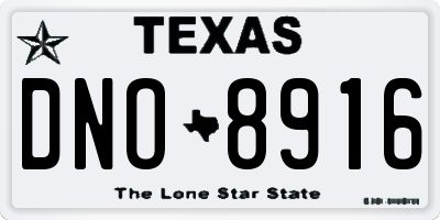 TX license plate DNO8916