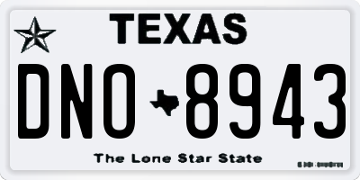 TX license plate DNO8943