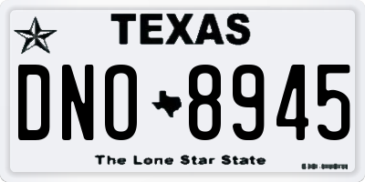 TX license plate DNO8945