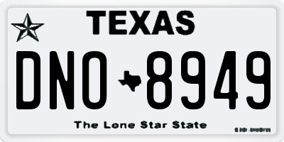 TX license plate DNO8949