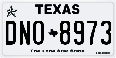 TX license plate DNO8973
