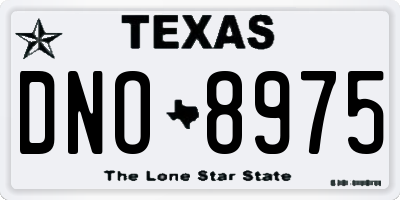 TX license plate DNO8975