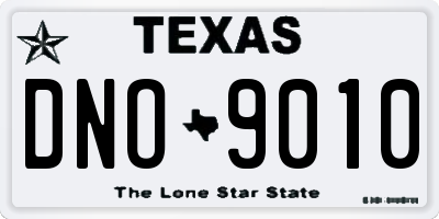 TX license plate DNO9010