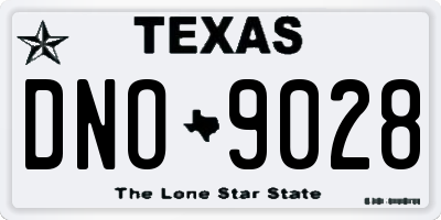 TX license plate DNO9028